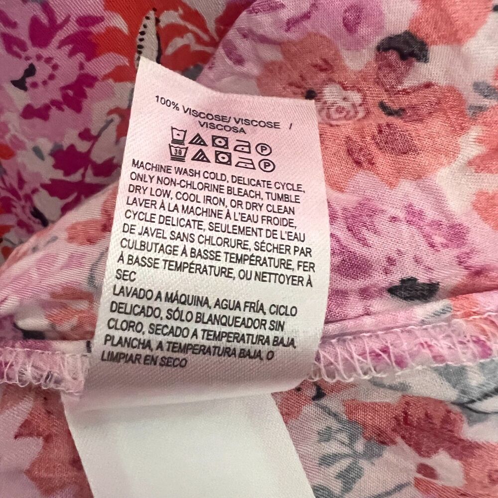 Lucky Brand Floral Mini Dress Cottagecore Boho Chic Womens Size Small Pockets - Picture 5 of 6
